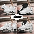 thumbnail image 4 of Roller Skate Shoes for Woman, Double-Row Deform Wheel Automatic Walking Shoes, Retractable Roller Skate, Shoes with Wheels, Skating Shoes for Outdoor Fun & Fitness, 4 of 6