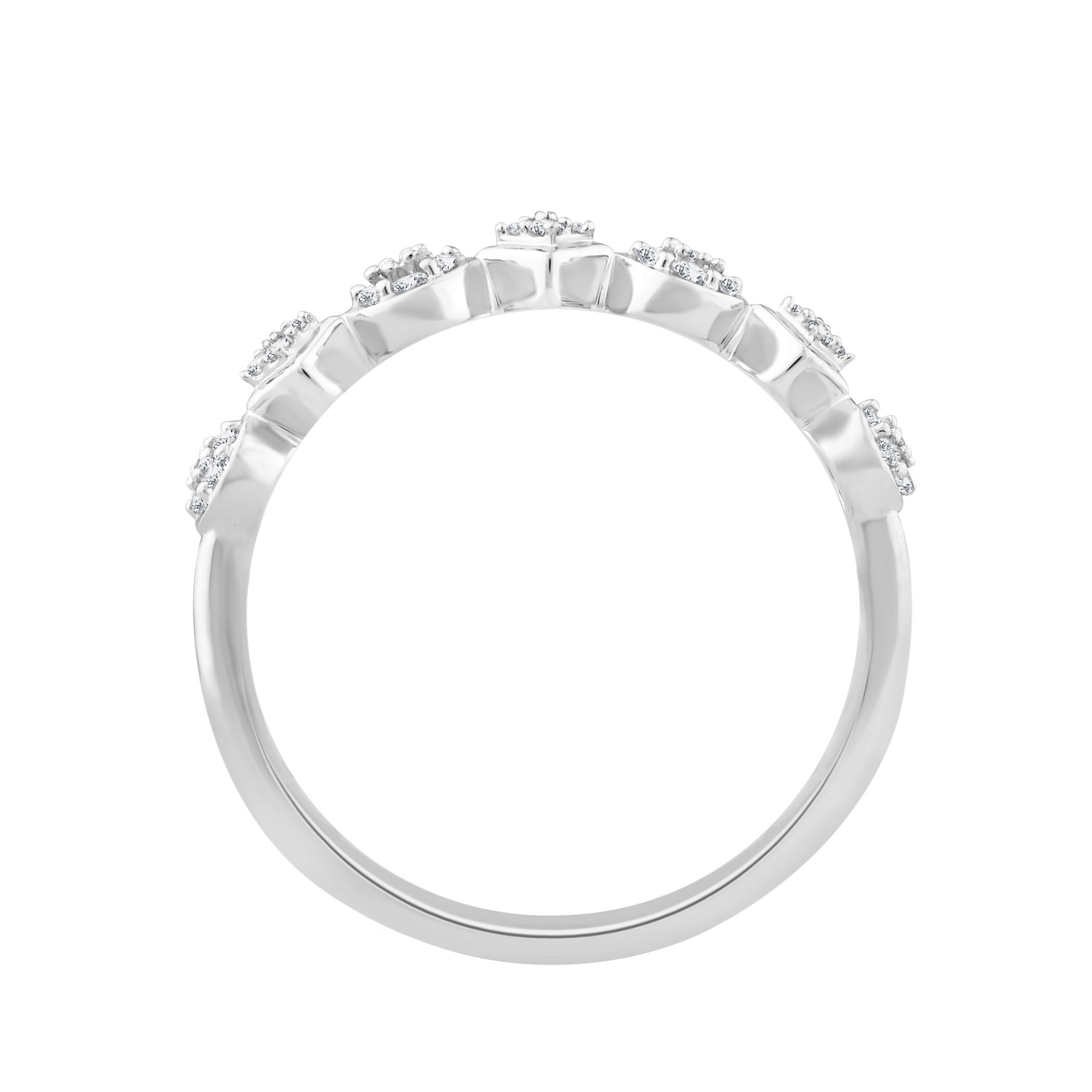 Color of Love 1/6 Carat T.W. Diamond Stackable Band in 10K White Gold (I-J,I3)
