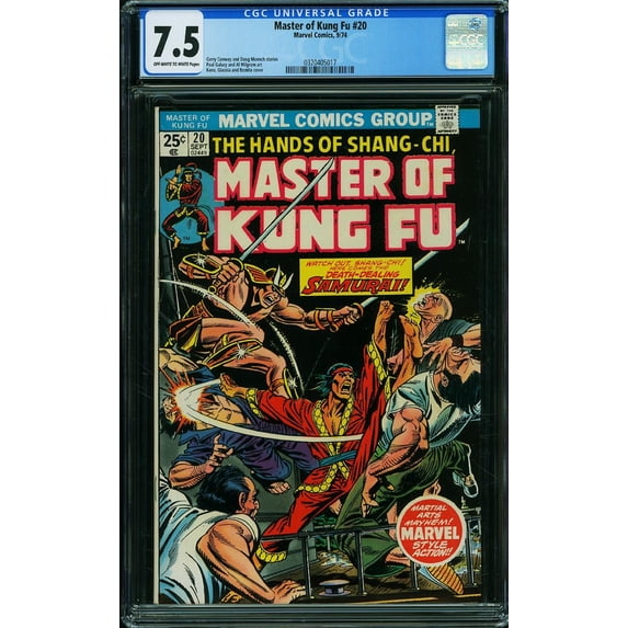 Master of Kung Fu #20 - CGC 7.5 Comic Book