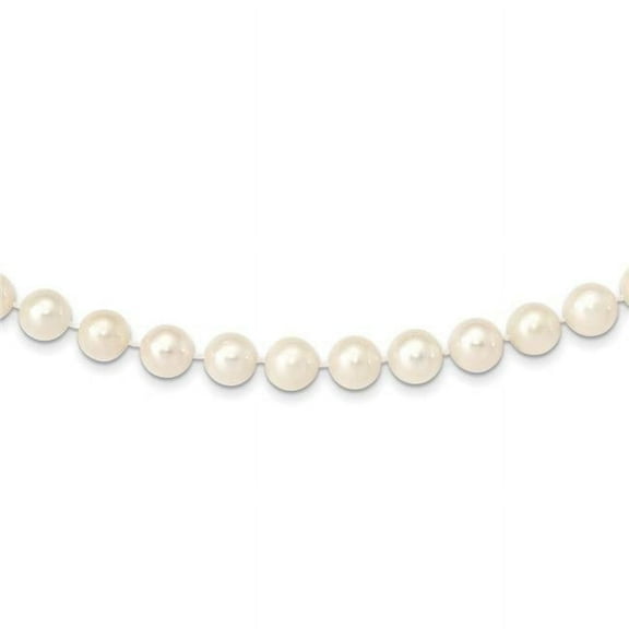 Primal Gold 14 Karat Yellow Gold 10-11mm White Near Round Freshwater Cultured Pearl Necklace