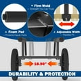 thumbnail image 3 of GanFindX Kayak Cart with Solid Foam Wheels, Detachable Canoe Trolley Carrier, Heavy Duty Kayak Dolly Transport with Upright Frame & Crossbar for All Terrain, 3 of 8