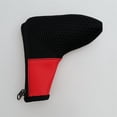 thumbnail image 1 of Mesh Blade Golf Putter Head Cover with Zipper Close Replacement - Red, as described, 1 of 8