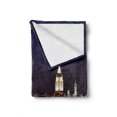 thumbnail image 2 of New York Soft Flannel Fleece Throw Blanket, New York at Night Empire Building at Northeastern Most Crowded Town USA Photo, Cozy Plush for Indoor and Outdoor Use, 70" x 90", Orange Blue, by Ambesonne, 2 of 6