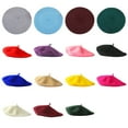 thumbnail image 3 of zobvuyeg Beret Hat for Women French Berets Fashion Solid Color Hats Winter Beanie Plain Color Cotton Blend Cap, 3 of 8