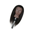 thumbnail image 1 of Hair Styling Practice Doll Head Training Mannequin Clamp 16in Black Skin, 1 of 9