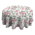 thumbnail image 4 of Pioneer Flower Floral Print Pattern Round Tablecloth 60"x60",Wrinkle Wipeable Table Cloth for Kitchen Dining Room Picnic Patio Party, 4 of 6