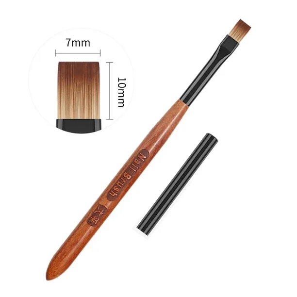 Pincel Triangular para decoración de uñas, bolígrafo con puntas 3D, fototerapia, pincel acrílico para uñas, Gel UV, herramientas de manicura DIY, pinceles para uñas con mango de madera