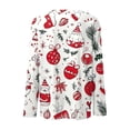 thumbnail image 3 of Christmas Sweatshirts for Women Christmas Tree Print T Shirt Long Sleeve Tops Xmas Jumper Casual Xmas Tree Graphic Sweatshirt Comfy Pullover Loose Round-Neck Blouses Ladies Xmas Holiday Costume, 3 of 5