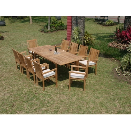 6 Seater Extendable Dining Table And Chairs Teak Dining Set:6 Seater 7 Pc - 94