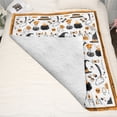 thumbnail image 6 of FastXmas Halloween Throw Blanket, 30"x40" Flannel Fleece Witch Hat & Candles Pattern Plush Blanket, Soft Lightweight Skin-Friendly Fall Harvest Decorative Throw Blanket for Couch Sofa Bed Outdoor, 6 of 8
