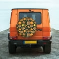 thumbnail image 6 of Easygdp Autumn Harvest Pumpkin Basket Wheel Cover,Spare Tire Cover,4-17in Spare Tire Cover Universal Fit for Trailer, Car, Truck, SUV, Jeep-15 inch, 6 of 6