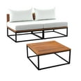 thumbnail image 6 of SEI Furniture Taradale Outdoor Coffee Table & Modular Loveseat in White Set of 2, 6 of 14