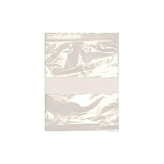 SSWBasics Resealable 6 x 9 inch Clear Plastic Bags With White Block - Case of 100- Versatile Multiuse 6x9 Ziplock Bags for Snacks Crafts and Storage