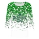thumbnail image 5 of TaTaai Women Fashion St. Patrick's Day Green Print Crew Neck Top 3/4 Sleeve Loose Casual Tee Ladies Spring Daily Commute Wear Soft Comfortable Non-See-Through No Fading Lightweight Top Gift, 5 of 5