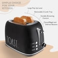 thumbnail image 5 of Rae Dunn 2-Slice Toaster, Stainless Steel with 6 Browning Levels, Extra Wide Slots, 5 of 7