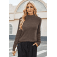 thumbnail image 6 of Arach&Cloz Women's Wool Blend Fall Sweaters Mock Neck Business Casual Outfits, 6 of 6