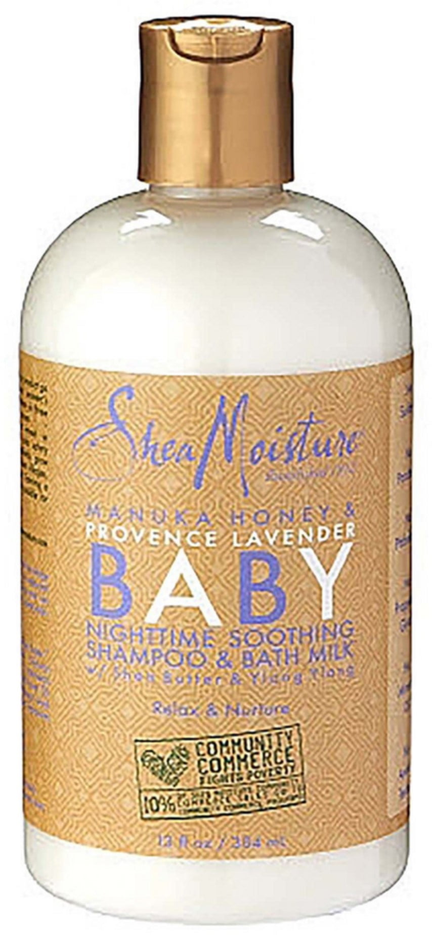 Shea Moisture Baby Nighttime Soothing Shampoo Bath Milk 13 oz (Pack of 4)