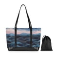 thumbnail image 7 of FORMRS Canvas Laptop Tote Bag for Women with 15.6" Computer Compartments Shoulder Handbag, Ocean Waves, 7 of 7