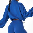 thumbnail image 4 of Chaqueta de entrenamiento con cremallera completa, chaqueta recortada para correr y yoga, chaqueta recortada para correr y yoga, parte superior con cremallera y cuello alto deportivo diseñada para precisión, 4 of 6