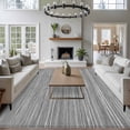 thumbnail image 3 of Rectangle Area Rugs 8 x 10 Ft, Vintage Gray Non-Slip Residential Carpet, Country Farmhouse Abstract Minimalist Art Indoor Crawling Mats Runner Rugs for Living Room/Dining Room/Bedroom, 3 of 8
