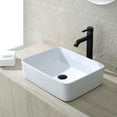 thumbnail image 2 of KRAUS Rectangular Ceramic Vessel Bathroom Sink in White with Pop-Up Drain in Oil Rubbed Bronze, 2 of 11