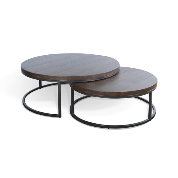 Sunny Designs Marina Round Nesting Coffee Table Set