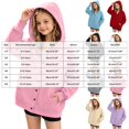 thumbnail image 3 of YDFCWXW Girls Button Down Jacket Long Sleeve Sweatshirt Tops | Button Down Hoody Jacket, Long Sweatshirt Top, Everyday Casual Outerwear, Cozy Soft Layer (Pink, 4-5 Years), 3 of 9