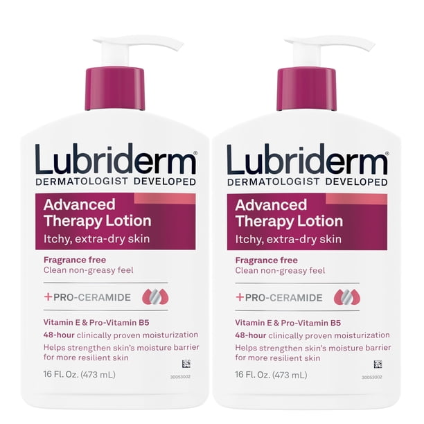 Lubriderm Advanced Therapy Lotion for Extra-Dry Skin, 16-Ounce Pump Bottles (Pack of 2)
