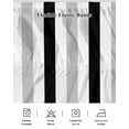 thumbnail image 5 of Black Grey Stripes Wrap Around Bed Skirts for California King Bed 16" Drop,Bed Skirt with Adjustable Elastic Belt Dust Ruffle Bed Valance White Striped Vertical Modern Geometric Bed Frame Cover, 5 of 7