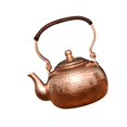 thumbnail image 3 of Fiocias Stovetop Teapot 0.5L Beverage Jug Leakproof Copper Tea Pot Copper Tea Kettle for Hammer Point, 3 of 9