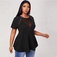 thumbnail image 1 of Mesh See Through   Sexy Blouse Shirt Plus Size  Ladies Tops, 1 of 1