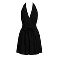 thumbnail image 5 of Iyufng Summer Dresses for Women Waist-Cinched Sleeveless Halter Dress V-Neck Casual Short Dress, 5 of 6