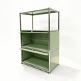 thumbnail image 2 of Innovaze 4-Tier Metal Accent Cabinet with 2-door, Adjustable Shelf for Home, Apartment & Office, Avocado Green, 2 of 6