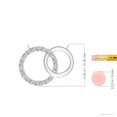 thumbnail image 3 of Angara Natural Diamond Necklace - Interlocking Diamond Circle Necklace in Platinum for Women, 3 of 8