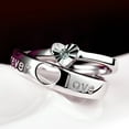 thumbnail image 4 of 1 Pair Couple Ring Creative Adjustable Finger Ring Promise Ring Wedding Ring, 4 of 10