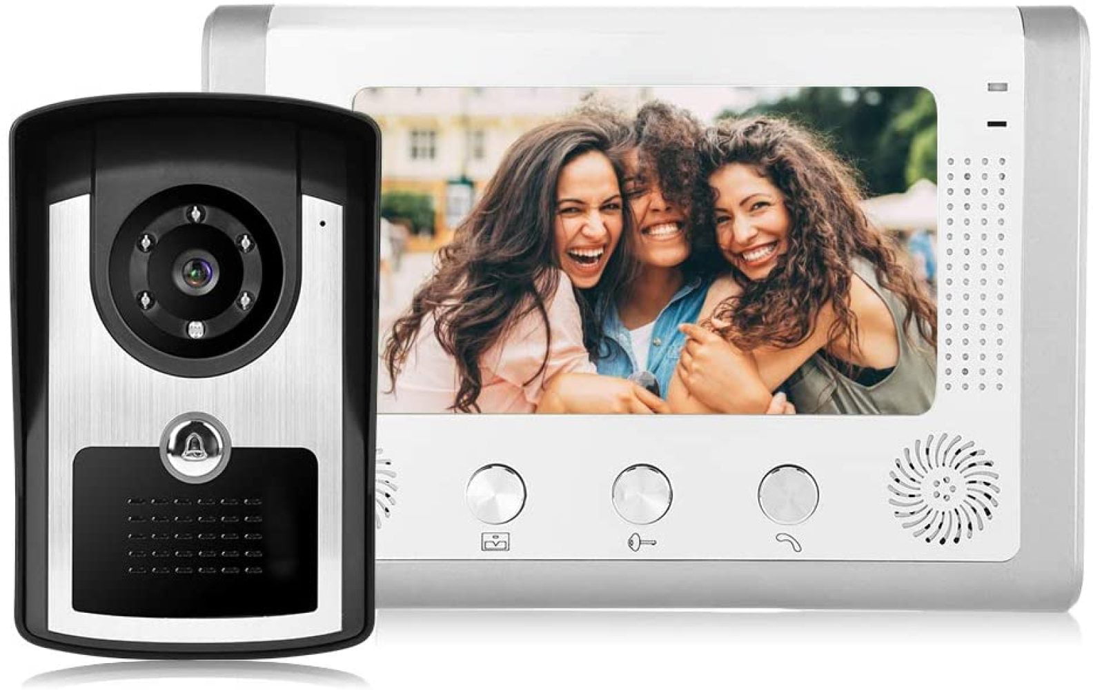 7" TFT LCD Smart Intercom Doorbell HD Video Camera IR Night View Waterproof 