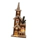 thumbnail image 5 of Luces LED Navideñas, Casa de Madera, Pueblo de Navidad, Construcción de Casas de Nieve, Escena de Ciudad Navideña, Decoración Navideña para Escritorio Color madera Sunnimix Casa de pueblo, 5 of 8
