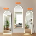 thumbnail image 4 of Mayoume 71"x26" Full Length Mirror with LED Lights, Free Standing Floor Mirror, Lighted Full Body Mirror, Wall Mounted Mirror, Dimming & 3 Color Lighting for Bedroom, Living Room, 4 of 7
