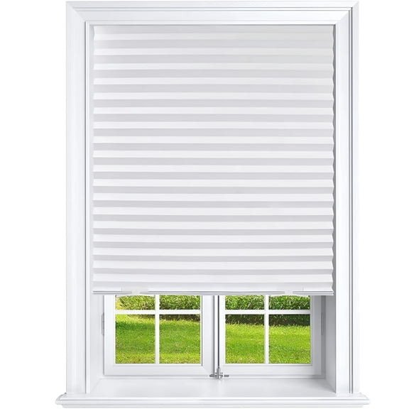 XIBUFE 2026 New Self Adhesive Pleated Window Blinds No Drill, Easy Install Blackout Shades for Bedroom & Home Privacy, for Living Room, Office, Dorm, Home Theater, Light Control, Energy-Efficient.