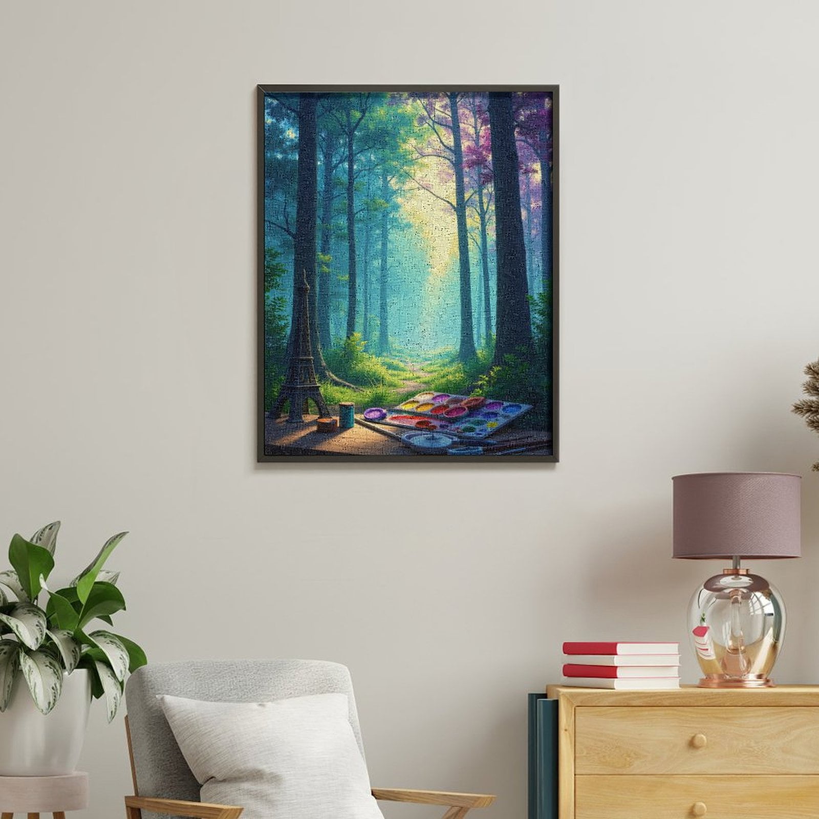 Paint By Numbers Kit for Adults Beginner - Forest Painting Art Supplies Pathway DIY Canvas Painting Kits for Adults, Frameless Paint By Number for Adults for Home Wall Decor 16x20 Inch