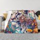 thumbnail image 1 of Fotbe Vibrant Leopard In Flowers Manta de Franela con Estampado, Manta Ultrasuave para Cama, Sofá, Auto, Hipoalergénica y Antibolitas-60"x50", 1 of 6