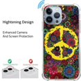 thumbnail image 4 of Peace Sign Case Compatible with iPhone 14 Pro Max,Unique Art Design TPU Shock-proof Full Cover, 4 of 6