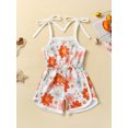 thumbnail image 3 of 4th Of July Toddler Baby Girl Outfits 6M 12M 2Y 3Y 4Y 5Y Halter Shirts Romper Shorts Jumpsuit Cute USA Floral Clothes, 3 of 9