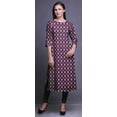 thumbnail image 4 of Bimba 3/4 Sleeve Printed Kurti Summer Wear Kurta Straight Tunic For Women, 4 of 6