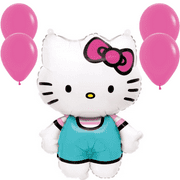 LOONBALLOON Adorable 25" Hello Kitty Foil Balloon Set