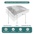 thumbnail image 5 of 3 Pieces Queen Quilt Set,Gray Foliage Palm Leaves Soft Bedding Sets with 1 Quilt & 2 Pillow Shams,Monochrome Country Plant Summer Bedspread Lightweight Coverlet Comforter for All Season, 5 of 6