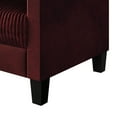 thumbnail image 4 of Castle Place Contemporary Corduroy Velvet Sofa, Red, 4 of 7