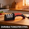 thumbnail image 4 of 3-Stage Manual Knife Sharpener Tungsten Steel Sharpening Slots with Ergonomic Non-Slip Handle for Home Kitchen, 4 of 14