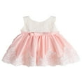 thumbnail image 2 of YOPTOP Robe Formelle Sans Manches en Dentelle avec Nœud pour Bébé Fille, Mariage, Tutu, Blanc, 0-3 Mois, 2 of 2