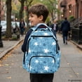 thumbnail image 6 of Chririnla Sea Turtle & Starfish Print Smooth Zippers Casual Bookbag for Elementary School Middle School, traspirante Multi-Pocket 600D Polyester School Bag, 6 of 10